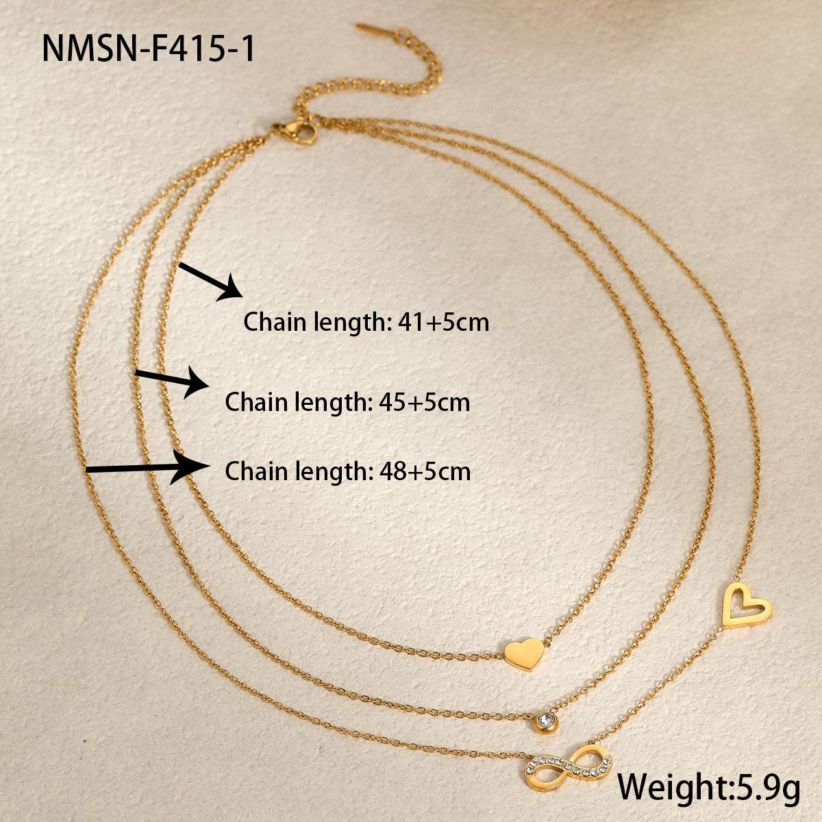 GEMCHIC Women s 8-Shape Zircon Sparkle Layered Stainless Steel Choker Necklace Set