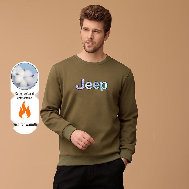 JEEP Men s Fleece-Lined Crew Neck Sweatshirt XXL