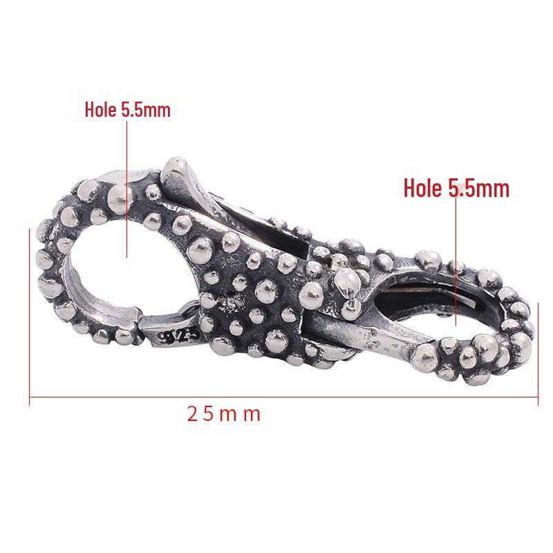 S925 Sterling Silver Double-Opening Clasp for Bracelets and Necklaces