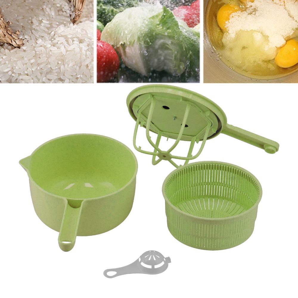 Ergonomic Design Salad Spinner Plastic Vegetable Washing Basket Vegetable Dehydrator Kitchen