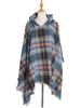 Nuovo pullover spinato primaverile e autunnale con cappello a quadri, mantello e scialle