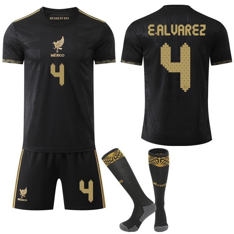 Maglia America's Cup 2025-26 Nero Oro Squadra Nazionale Messico Calcio Commemorativo