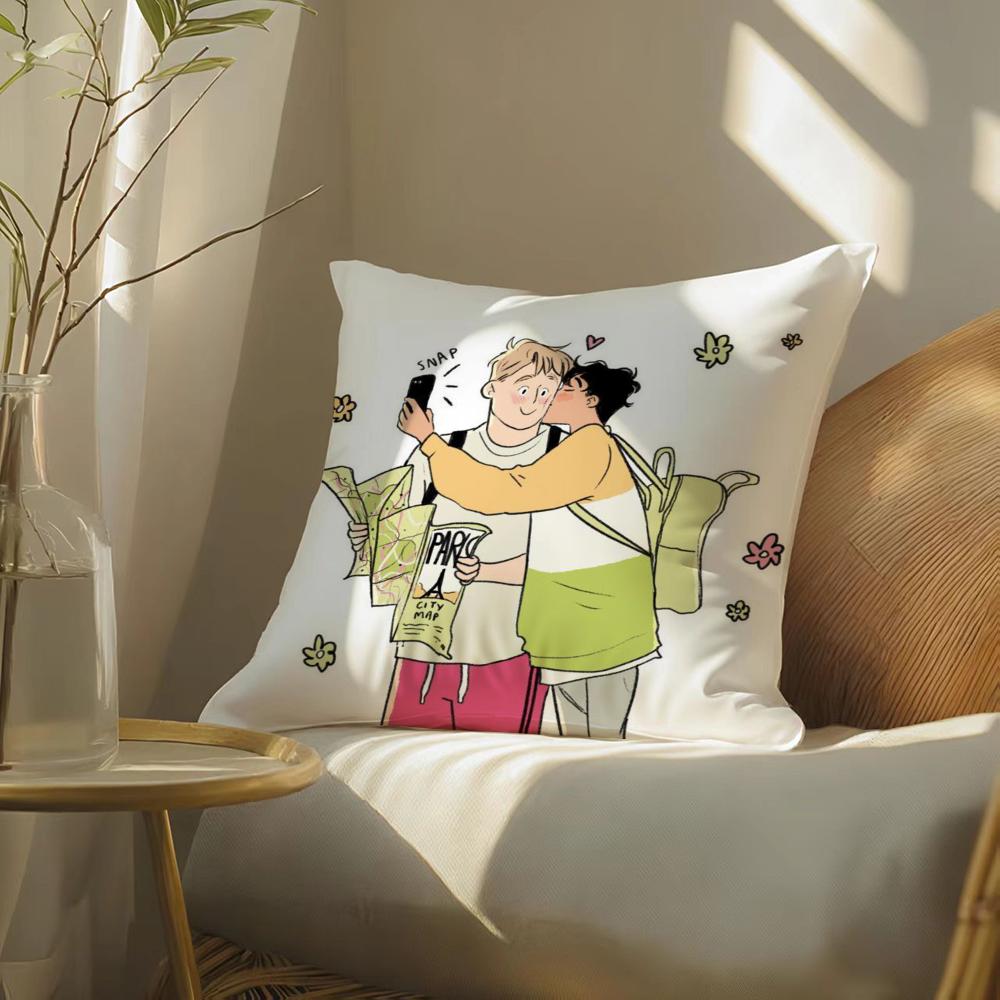 H-HeartstopperS Pillow Case Silky Elegant Comfort Sofa Bed Invisible Zipper
