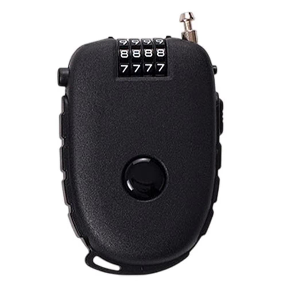 605 Steel Cable Lock 130cm Retractable 4-Digit Combination Lock Portable for Stroller Variable Speed Bike