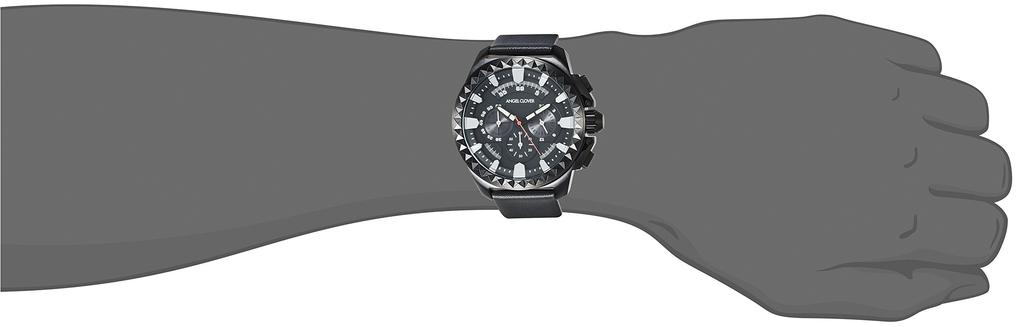 [Angel Clover] Watch Angel Clover Rugged Black Dial Stainless Steel Quartz 46MM Official Warranty RG46BBK-GRY Men's