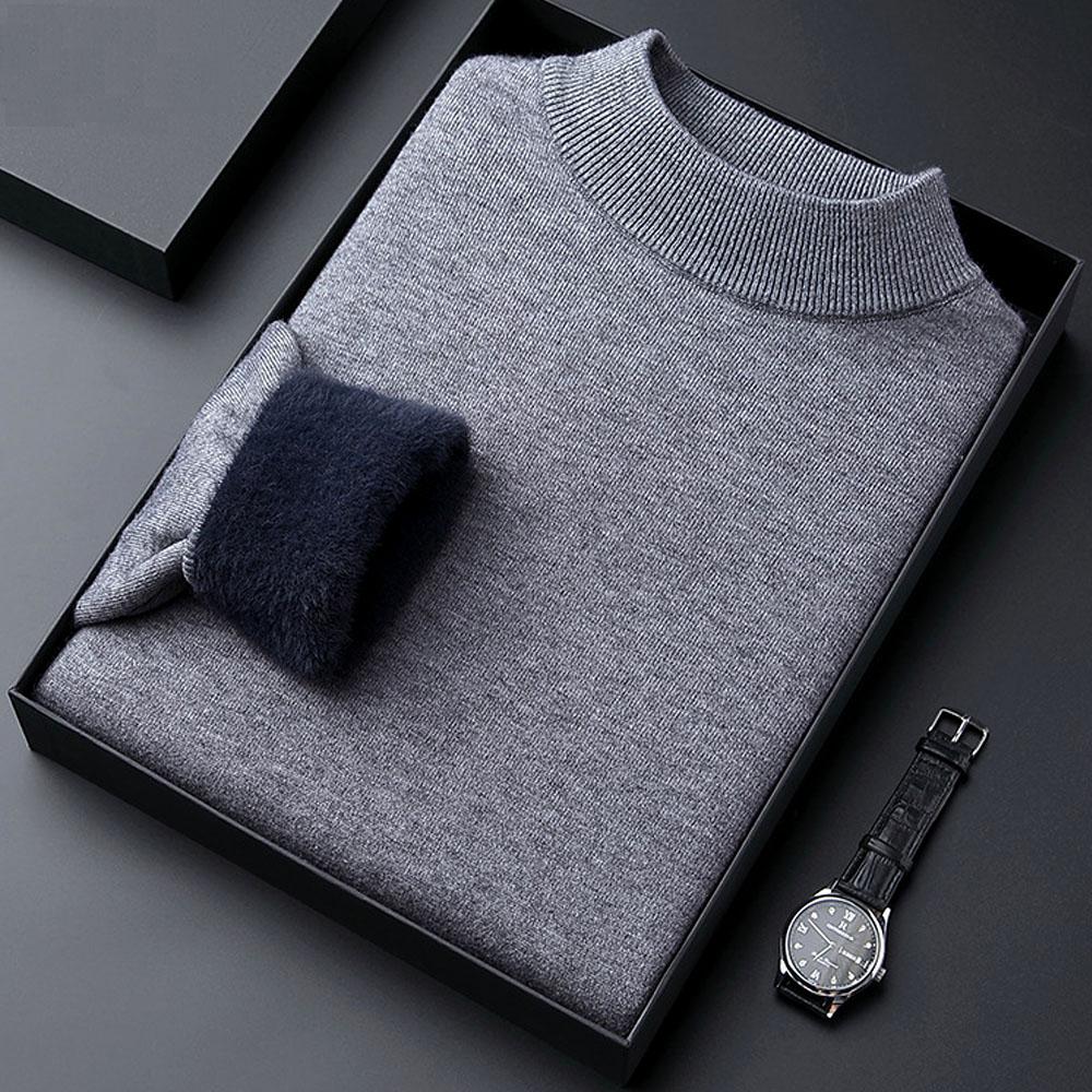 

Мужской свитер оверсайз для холодной осени и зимы, толстый бархатный трикотаж, пуловеры, блузка, майка, корейская одежда, водолазка для женщин M