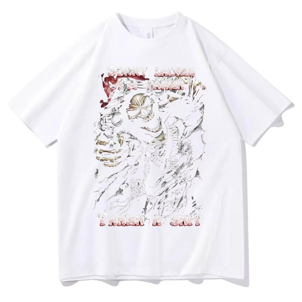 Epic Skull Man Graphic Tshirt Sorry Ladies I'm Taken Taken A Shit T Shirt Funny Men Women Vintage T-shirt Men's Black Streetwear
