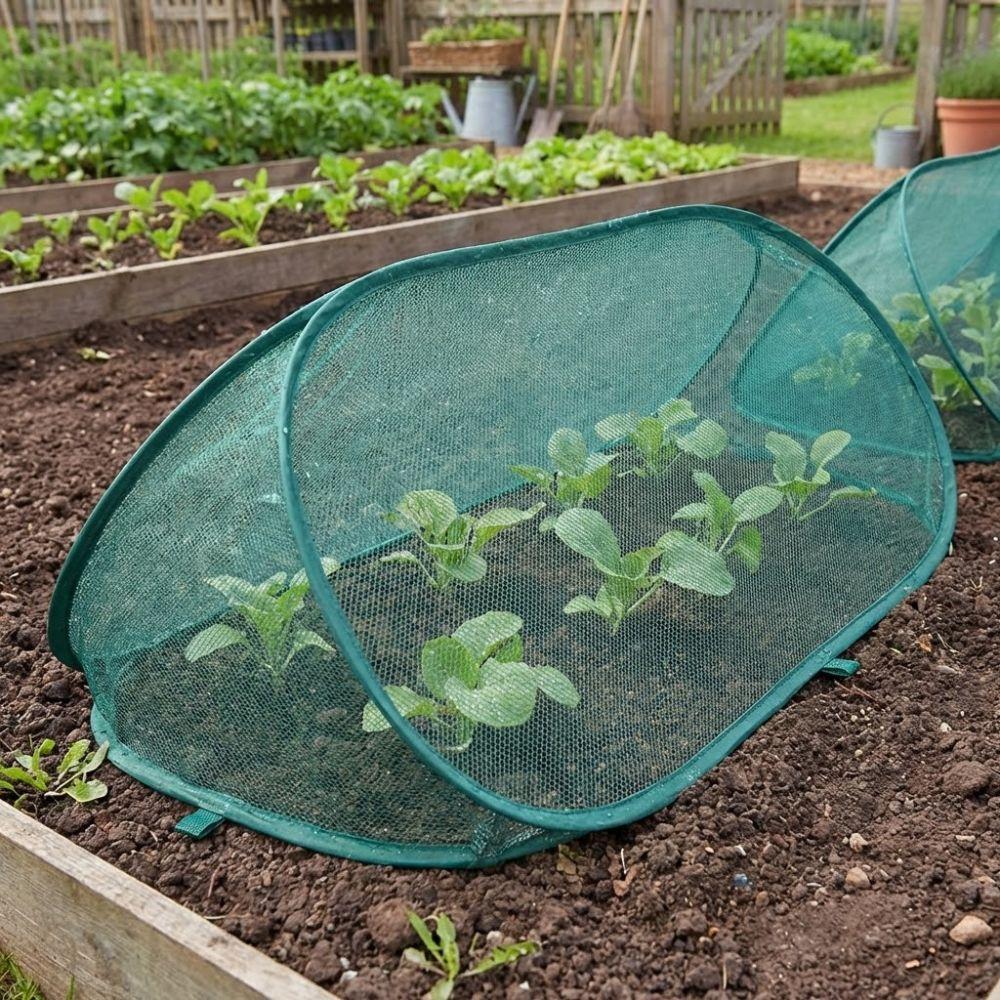 Frostschutz Garten-Reihenabdeckungen Faltbare Pflanzenschattierabdeckung Netz-Pflanzenkäfig Gemüsegarten