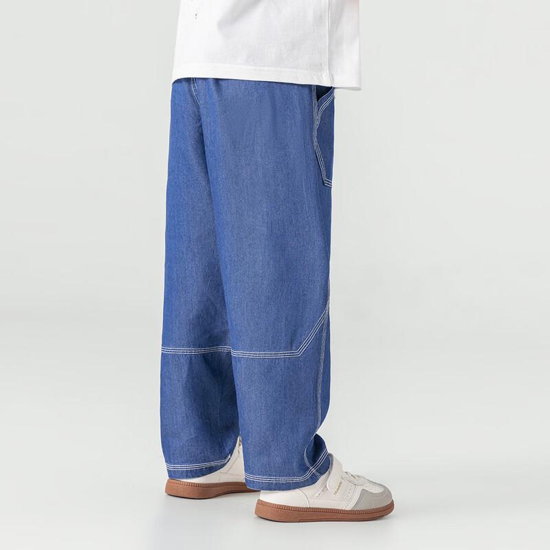 Boys' Tencel Denim Loose Straight Anti-Mosquito Pants