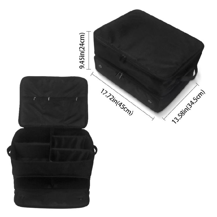 2 Layer Golfs Trunk Organizer Golfs Car Locker with Individual Compartment for 2 Pair Shoes, Golfs Car Storage Organizer