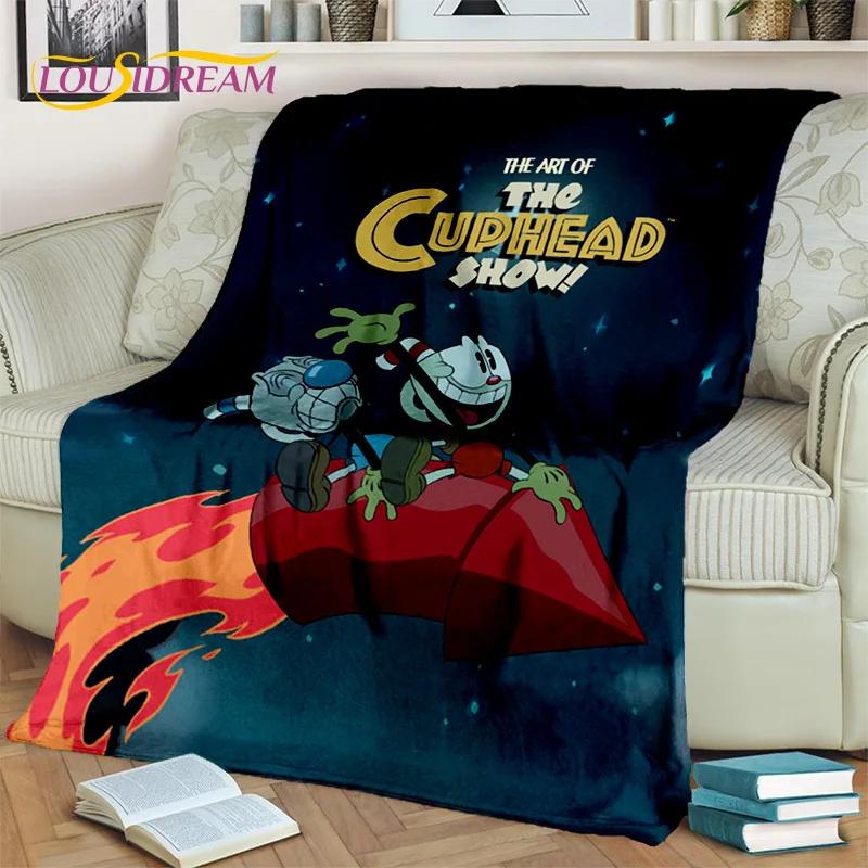 Cuphead Mugman 3D Game Gamer HD Blanket,Soft Throw Blanket for Home Bedroom Bed Sofa Picnic Travel Office Cover Blanket Kid Rest