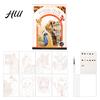 Travel Watercolor Painting Kit Portable Gouache Book Tri-Fold Design Pad Set with Art Creation 12 Color Grids Ergonomic Brush Stress Relief All-in-one