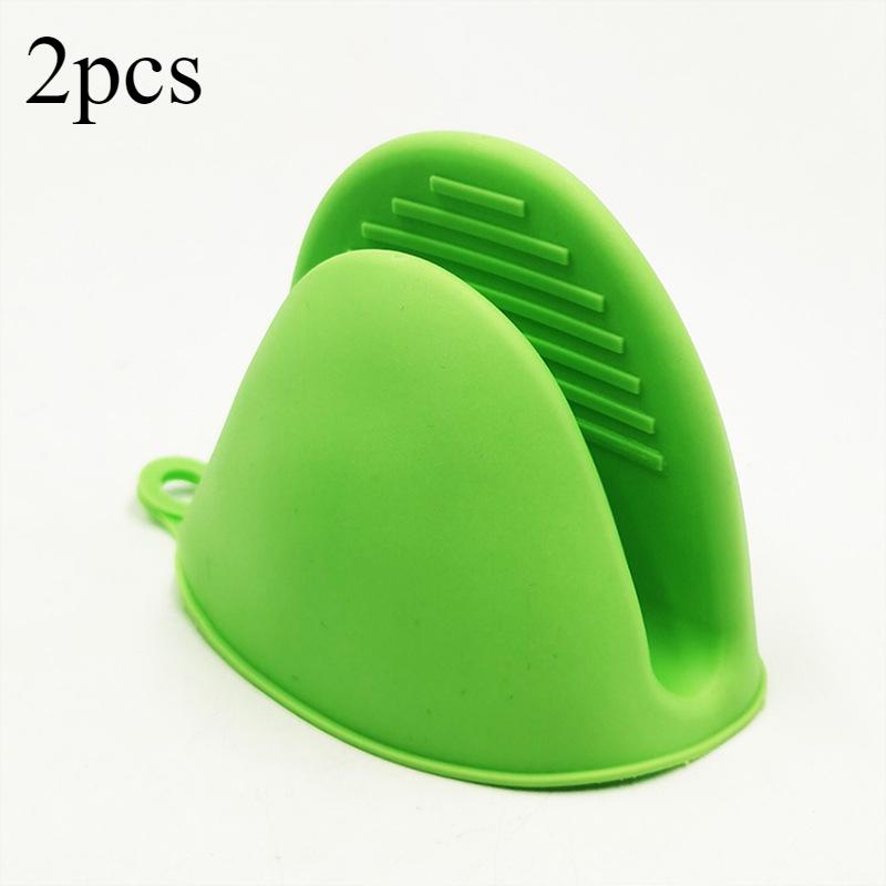2pcs Thicken Baking  Silicone Oven Mitts Microwave Oven Glove Heat Insulation Anti-slip Bowl Pot Clips Kitchen Gloves