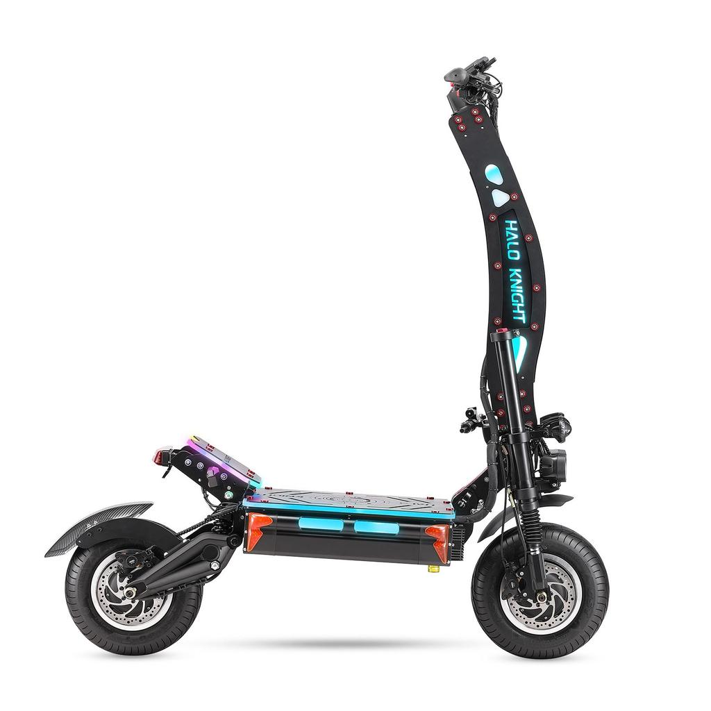 HALO KNIGHT T107MAX All-Terrain Electric Scooter 4000W Dual Motor 72V50Ah Battery 13 Inch Vacuum Tire Outdoor Riding Off-Road E-Scooter