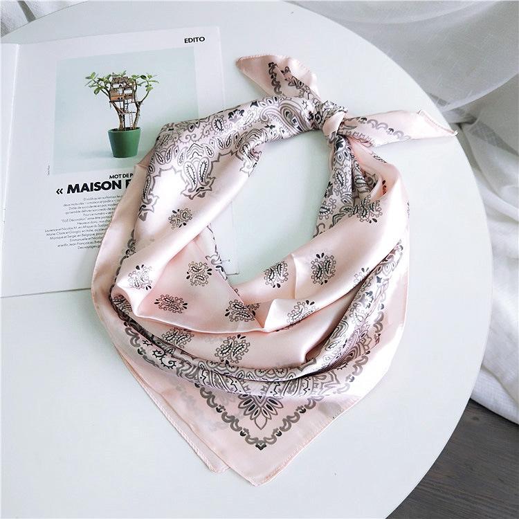 Fashion Decoration Scarf Hairband Tie Hair 70 Small Square Scarf Silk Scarf Women'S Spring And Autumn Versatile Small Scarf Professional Scarf