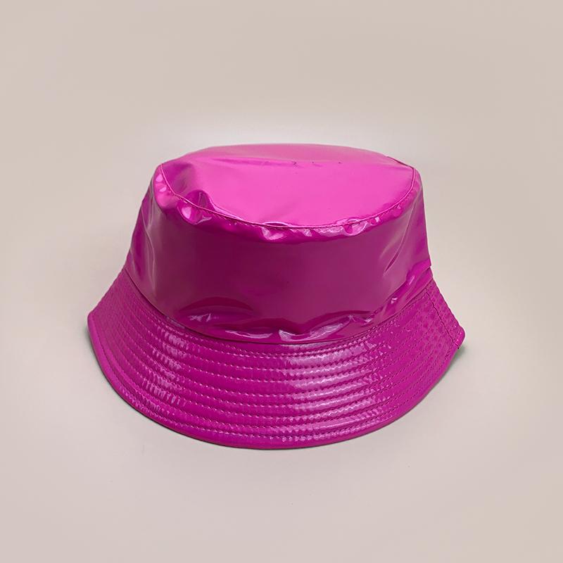Cappelli a secchiello in pelle verniciata di nicchia Nuovi unisex Parasole Semplici Traspiranti Bicolore Versatili Moda Personale Cappelli da pescatore