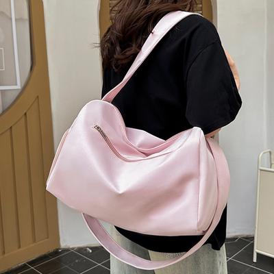 Simple and Fresh Women's Underarm Hand-carry Travel Bag with Shoe Compartment, A Fitness Yoga Bag with A Pull Handle