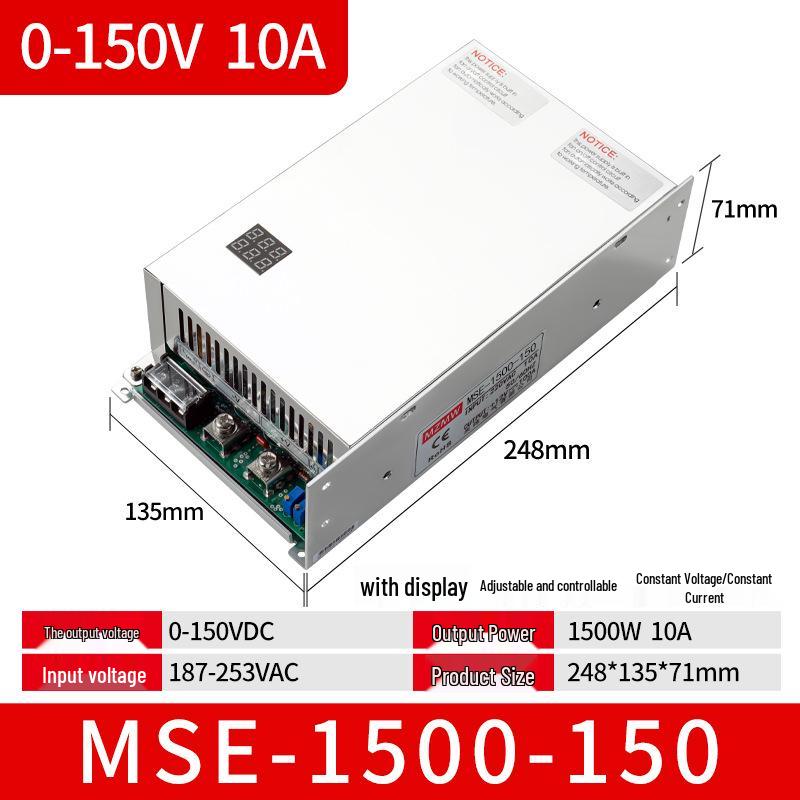 Digitales Schaltnetzteil, 1500W, 220V auf 12/24/36/48V, 0-150V, 100A Einstellbare Spannung