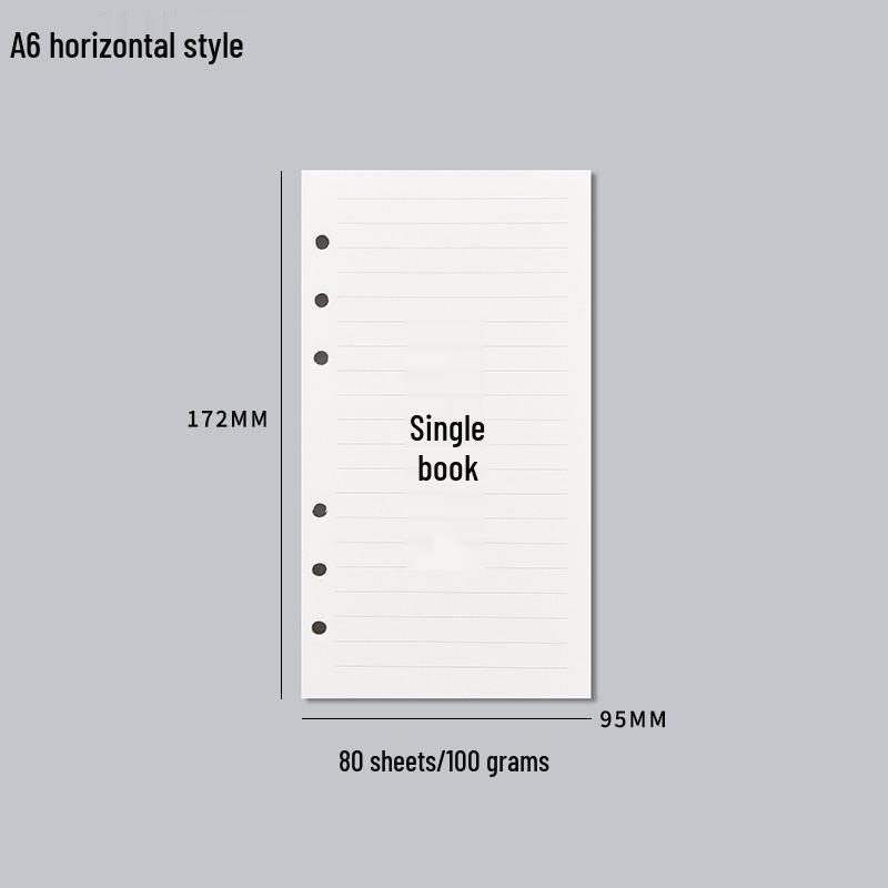 A5 Loose-Leaf Detachable Error Notebook with 6-Hole A4 Paper, Clip-On Shell, and A6 Inner Page Buckle Ring.