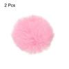 PATIKIL Fur Microphone Wind Shield, 8mm X 62mm, Microphone Cover, Windscreen for Indoor and Outdoor Microphones, Pink, 2 Pieces