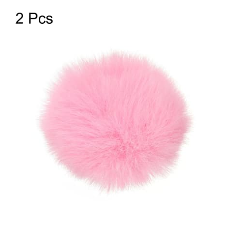 PATIKIL Fur Microphone Wind Shield, 8mm X 62mm, Microphone Cover, Windscreen for Indoor and Outdoor Microphones, Pink, 2 Pieces