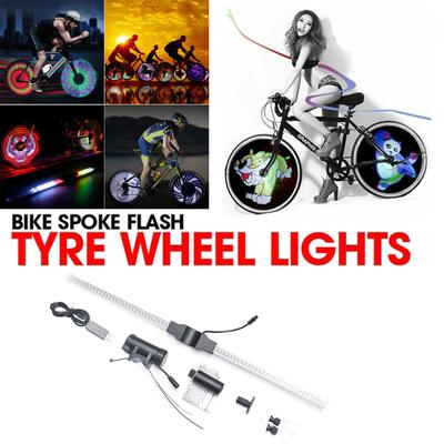 LED programmeerbare DIY coole foto's fiets spaakflits wielverlichting
