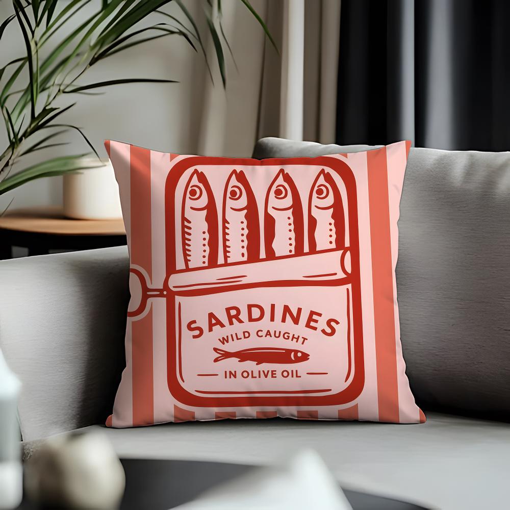New Ssardine Canead Cushion Cover Antidustmite Pillowcase Invisible Zipper Silky Short Plush Sofa Cushion Cover