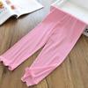 Summer Girls Clothes Solid Color Korean Version Leggings Thin Daily Casual Children's Clothing