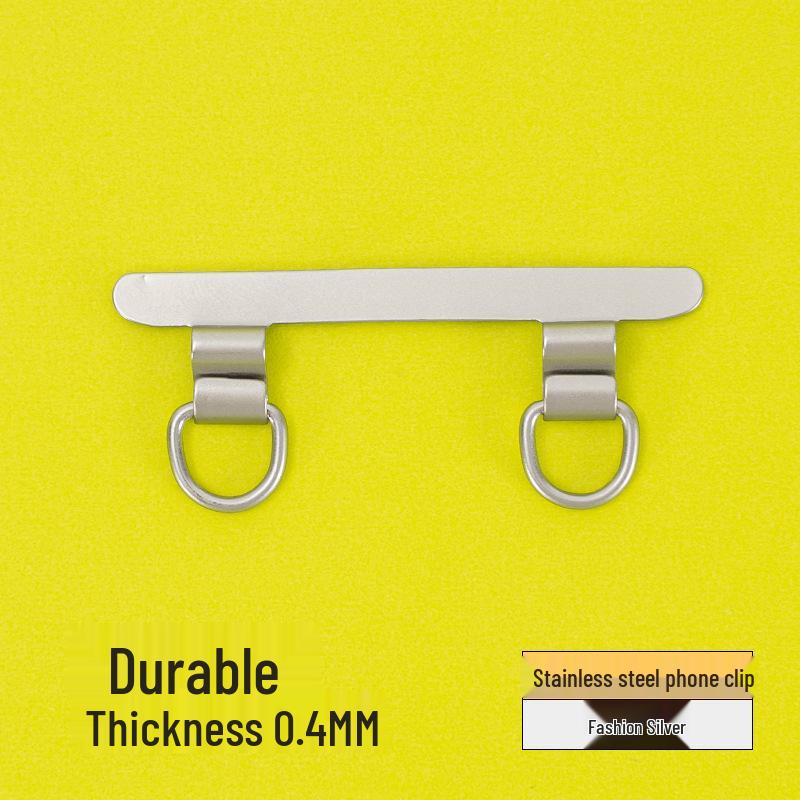 

High-End Stainless Steel Ultra-Thin Mobile Phone Lanyard Connector Clip