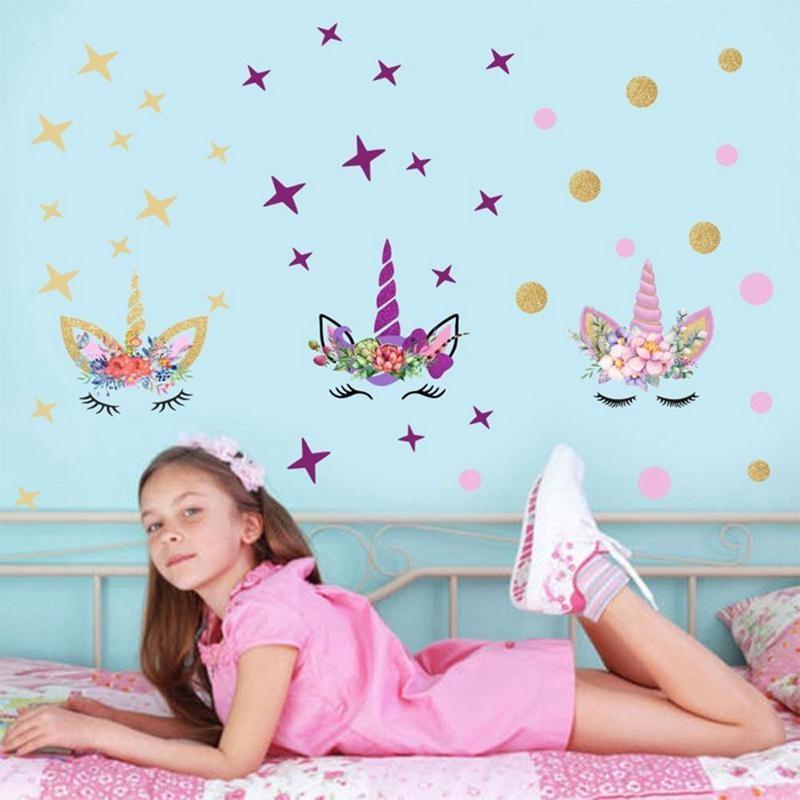 Colorful Flower Animal Star Wall Sticker 3D Art Decal DIY Sticker Child Room Nursery Wall Decoration