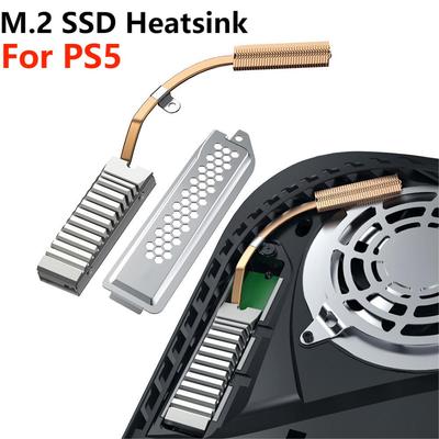 Für PS5 SSD-Kühlkörper M.2 NVMe 2280 Kühlkörper Erweiterte Kupferrohre SSD-Kühler Radiator mit Wärmeleitpad für Sony Playstation 5