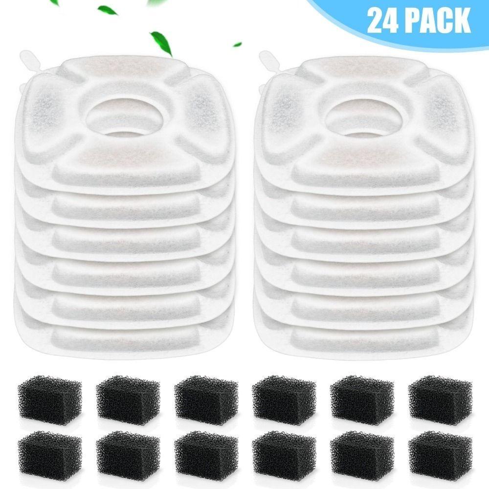 24 Pcs Non-toxic Pet Water Filters Durable Cat Fountain Filter  Pet Care