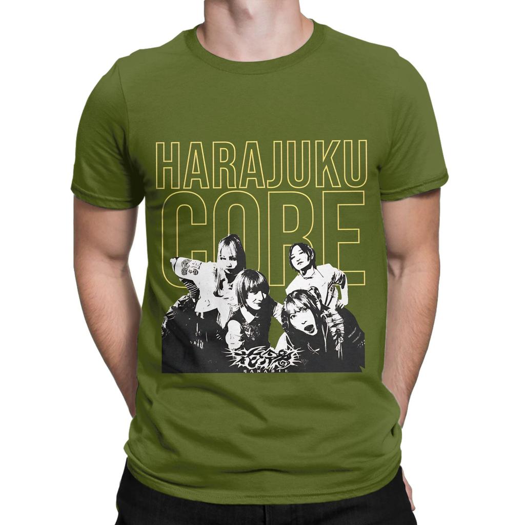HANABIE HARAJUKU CORE Black Novelty 100 Cotton TShirt Hanabie Tees Tops For Unisex