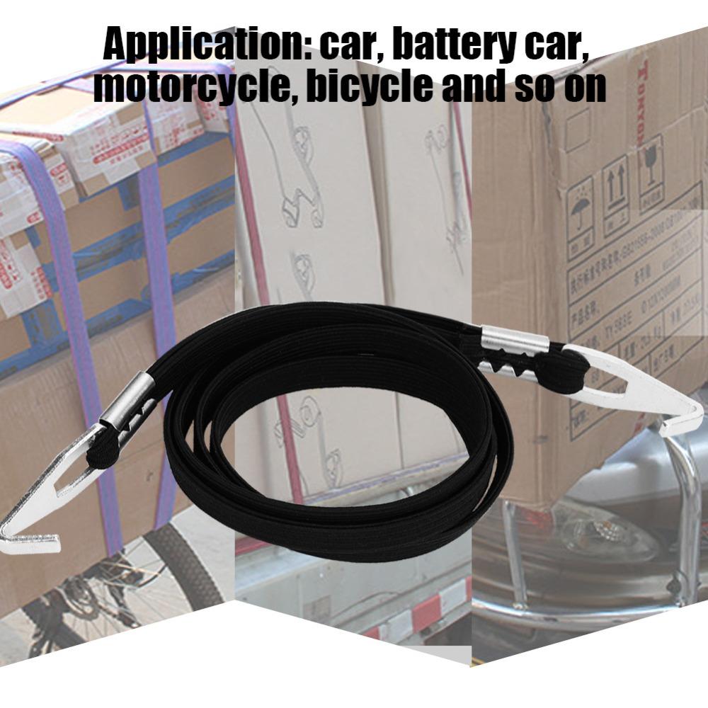 Strong Elastic Luggage Strap Rubber Band Heavy Duty Bike Luggage Rope with Aluminum Alloy Hooks Portable Bike Luggage Strap