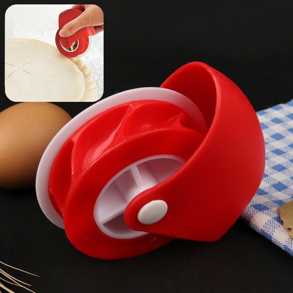 

Кухня DIY пицца тесто решетка резак пирог декор колесо ролик (Красный)