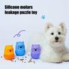 Distributeur de friandises en forme de petit ours, jouet d'enrichissement et de stimulation pour chien, jouet à mâcher interactif en silicone pour chiots et petits chiens