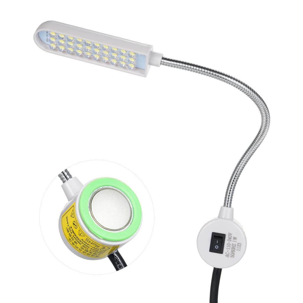 Nähmaschinenlampe 30LEDs Magnetfuß Flexibel Energiesparend Nähmaschinenlicht zum Nähen Lesen Malen