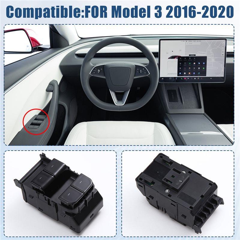 Ovládací tlačítko skla spínače elektrického stahování oken pro Tesla Model 3 2016-2020 Čísla dílů 1081037-01-F 1081037-01-C Zvedák Zamykání Zvedák
