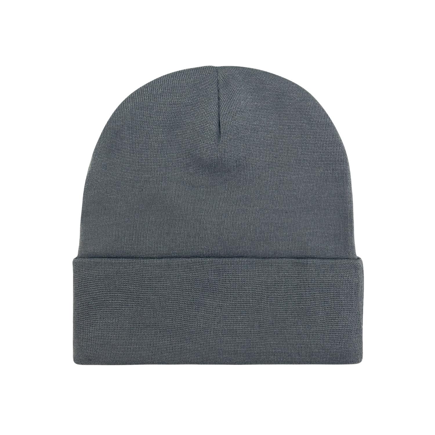 

Унисекс вязаная шапка с защитой ушей - Настраиваемый логотип, для осени и зимы M (56-58cm) серый