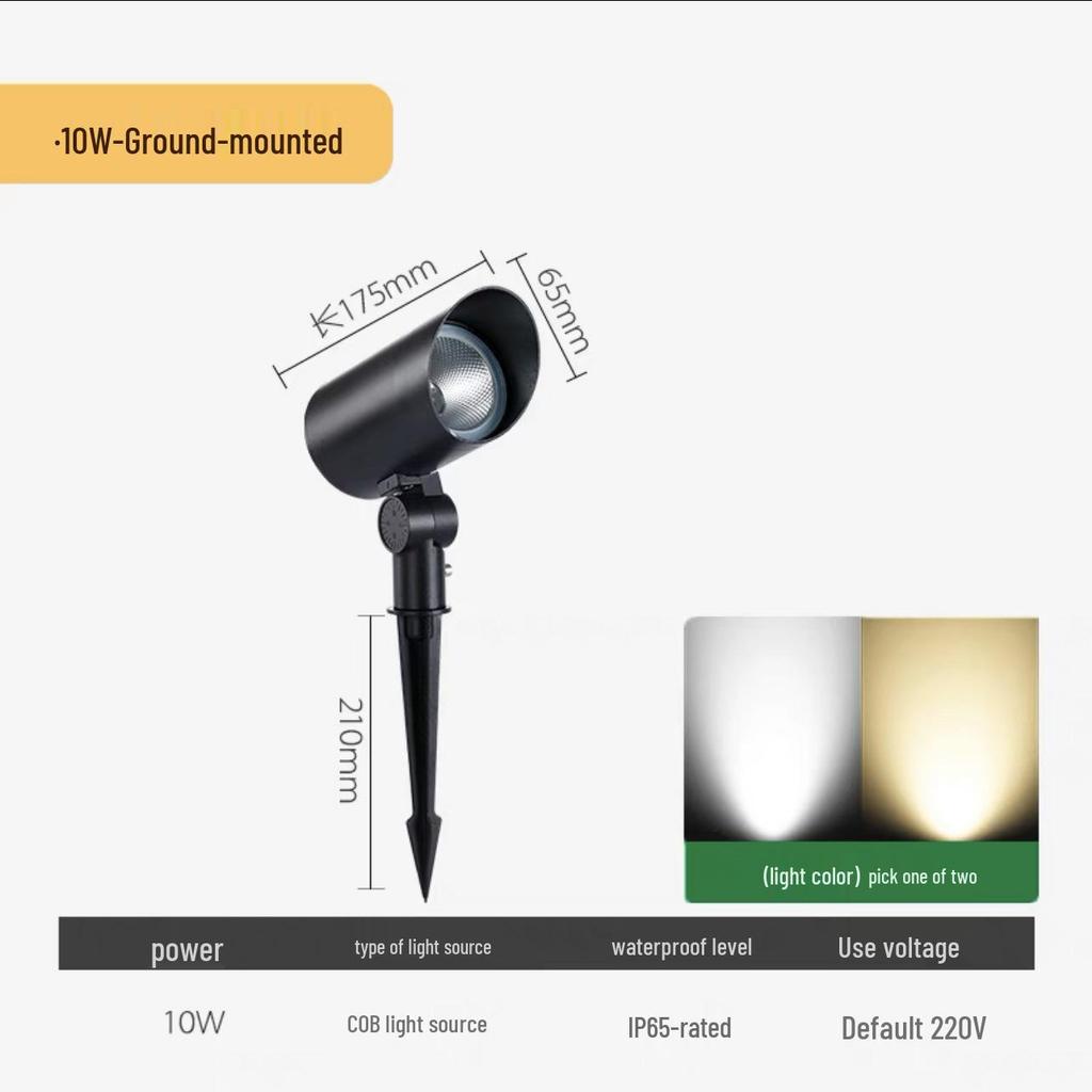 Outdoor LED Garden Spotlight Waterproof for Landscaping, Trees, and Lawns