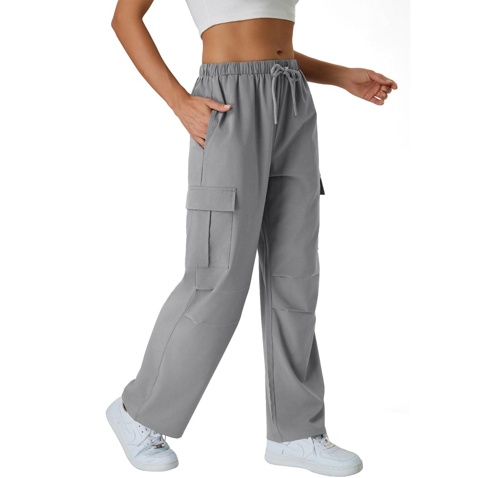 

Женские однотонные повседневные брюки с манжетами M белый