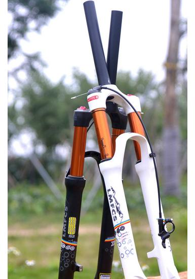 Dual Air Chamber Mountain Bike Fork - 26/27.5/29 Inch, Adjustable Damping, Magnesium Alloy
