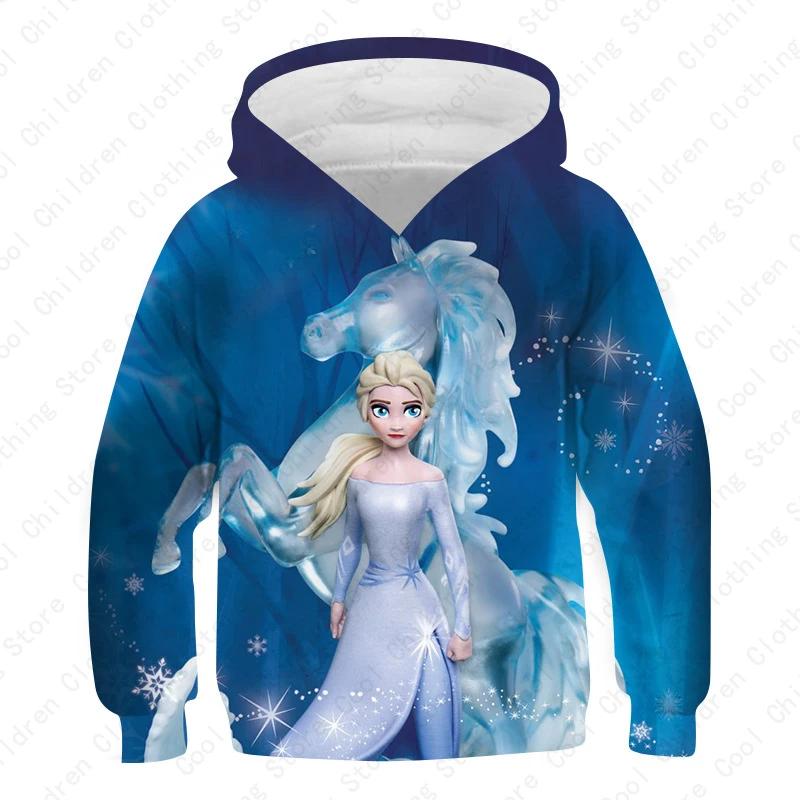 MINISO, Disney, Girl, Frozen, Sweatshirt, Anna, Elsa, Long Sleeve, Pullover, Autumn, Hoodie