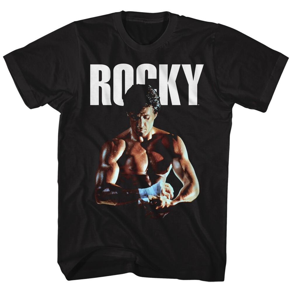Rocky Balboa T-Shirt Movie New Fist Tape Boxing Match Black Cotton SM5XL  Unisex T-Shirt L