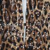 Women's Spring New Neck Overcoat High-End Temperament Bare Back Vest Sequins Mini Leopard T-Shirt
