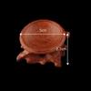 1 pz. Base per statuetta in cristallo con sfera, artigianato, ornamenti da tavolo, oggetti di scena per fotografia, supporto per pietra a sfera, supporto in legno