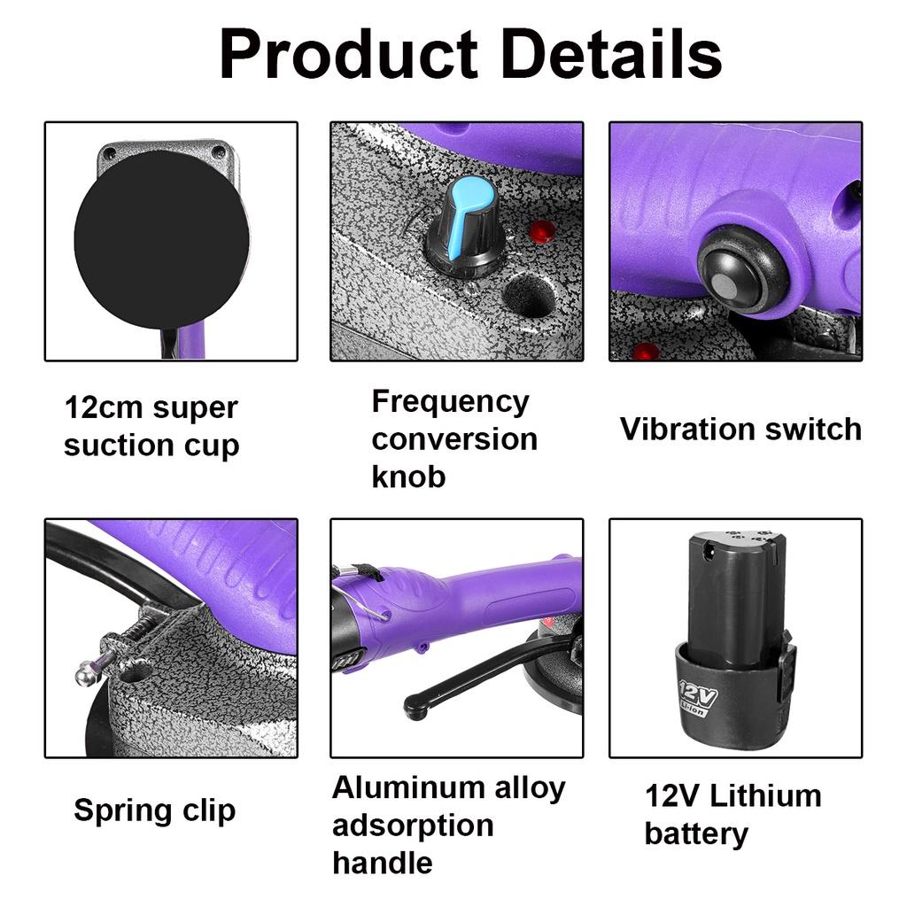 Kaufe 12 V 1000 W Fliesen Fliesen Maschine Fliesen Vibrator Saugnapf  Einstellbare Protable Automatische Boden Vibrator Nivellierung Werkzeug +  Batterie zum Preis ab 36 | Joom