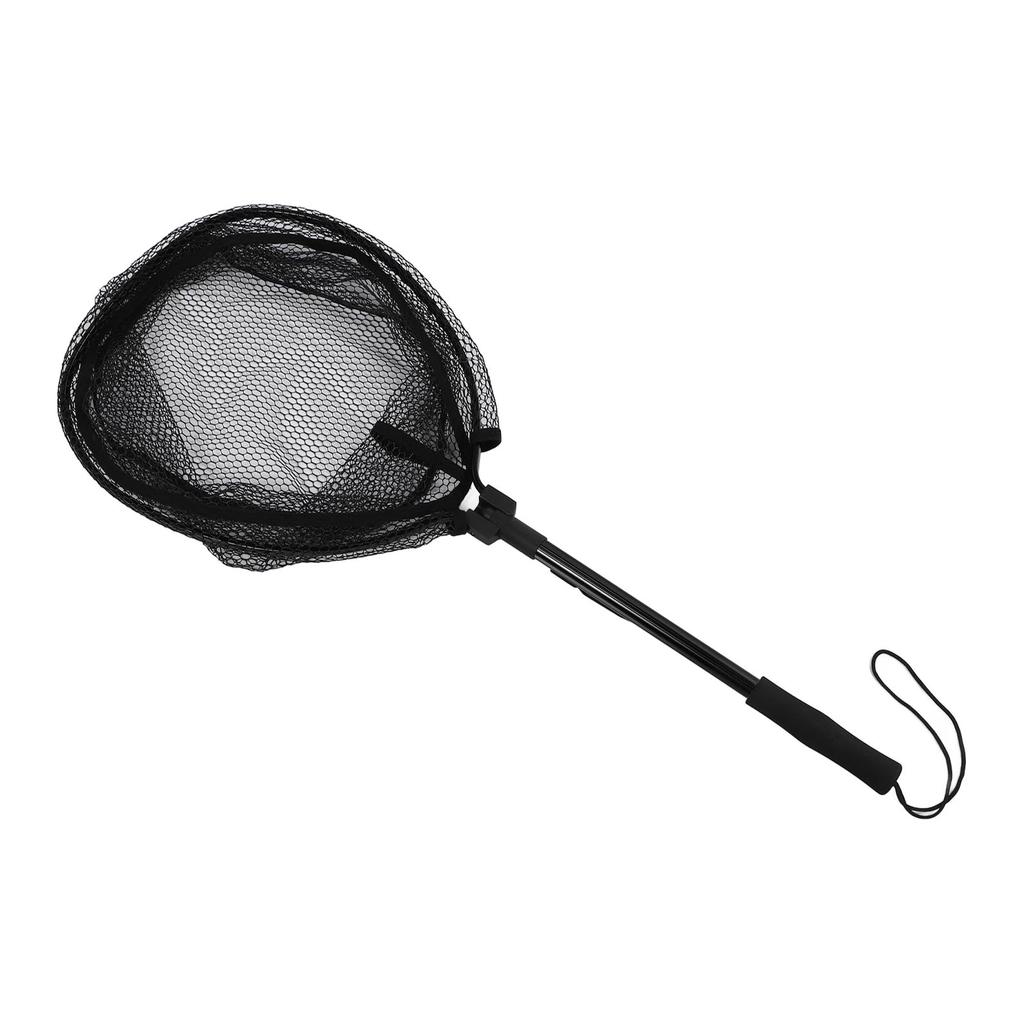 Floating Fishing Net Fish Landing Net Fish Friendly Mesh for Safe Catch Release Compact Foldable for Easy Transportation Storage Black