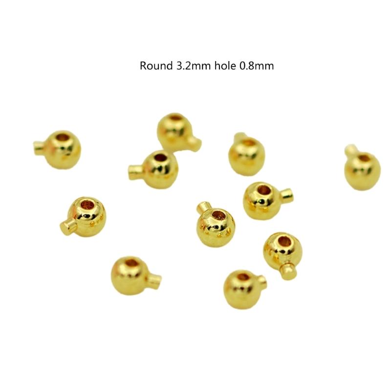 Set of 20 Round Bracelet Connector Clasps Positioning Bead for Necklaces Fashionable Spacer Beads for Jewelry Making