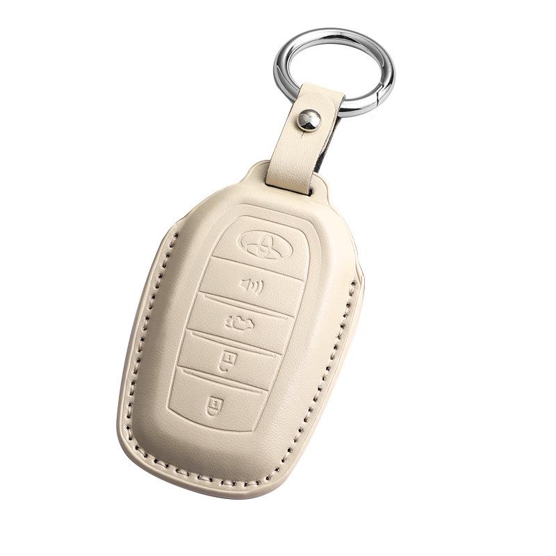 Toyota Tundra/Sequoia US Key Cover - Pink & Black Leather Shell 